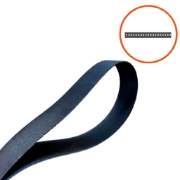 Courroie Plate 600 X 1 X 25 Mm - Haute Performance En Néoprène Noir Pour Transmission Et Transport